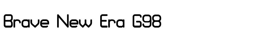 Brave New Era G98 font