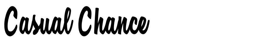 Casual Chance font