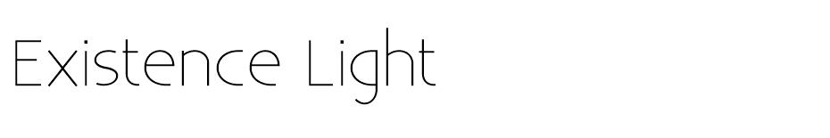 Existence Light font