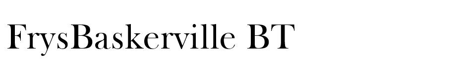 FrysBaskerville BT font