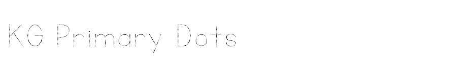 KG Primary Dots font