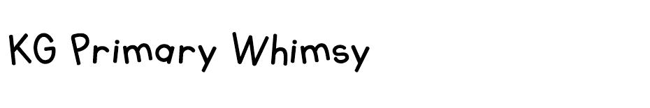 KG Primary Whimsy font