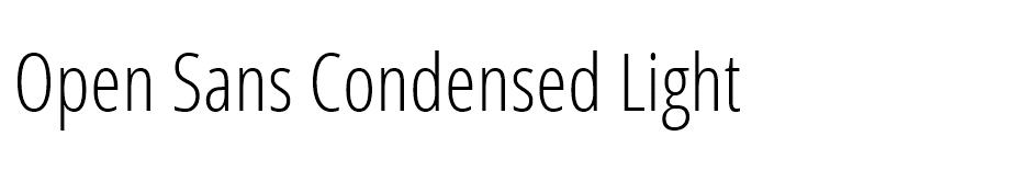 Open Sans Condensed font