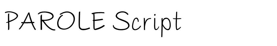PAROLE Script font