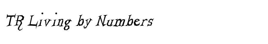 TR Living by Numbers font