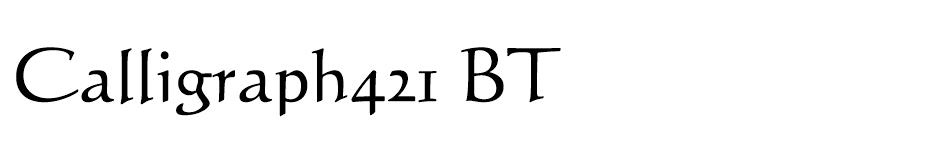 Calligraph421 BT font