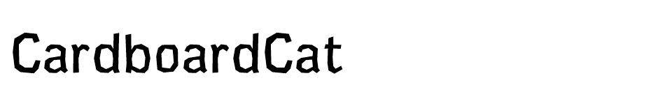 Cardboard Cat font