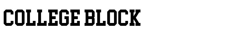 College Block font