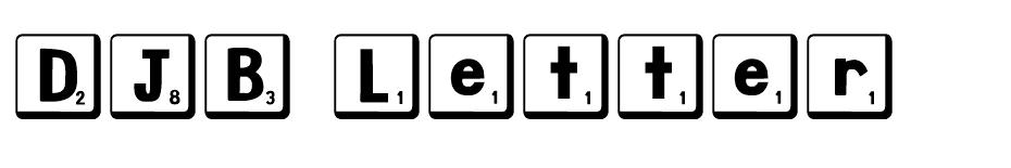 DJB Letter Game Tiles font