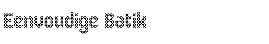 Eenvoudige Batik font