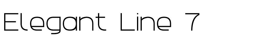 Elegant Line 7 font