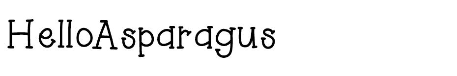 Hello Asparagus font