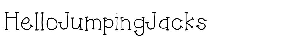 Hello Jumping Jacks font