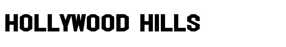 Hollywood Hills font