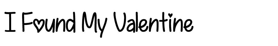 I Found My Valentine  font