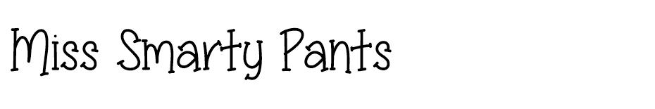Miss Smarty Pants  font
