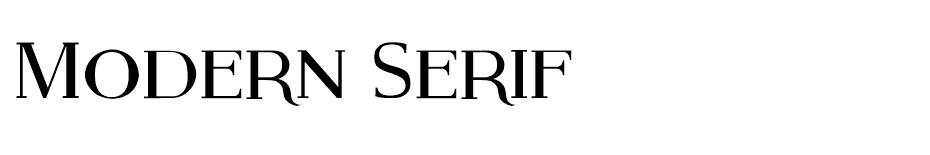 Modern Serif  font