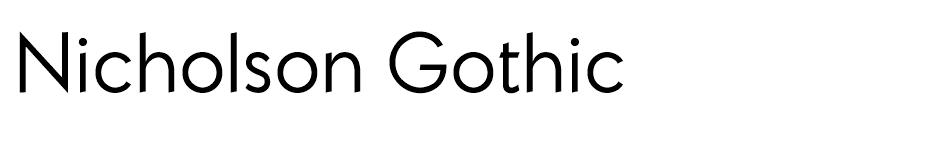 Nicholson Gothic font