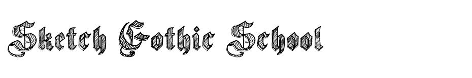 Sketch Gothic School font