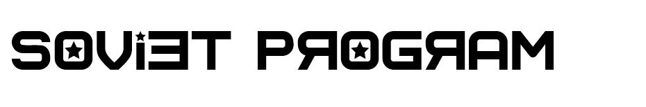 Soviet Program font