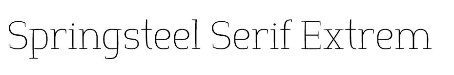 Springsteel Serif  font