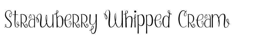 Strawberry Whipped Cream  font
