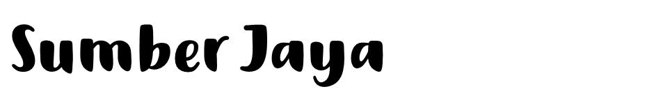 Sumber Jaya font