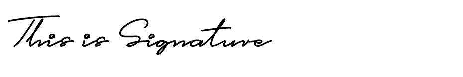 This is Signature font