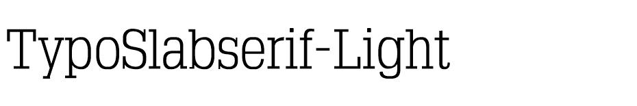 Typo Slab Serif  font