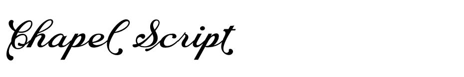 Chapel Script font