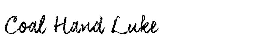 Coal hand Luke font