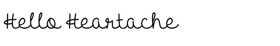 Hello Heartache Font font