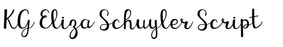 KG Eliza Schuyler Script  font