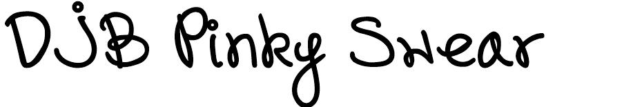 DJB Pinky Swear font